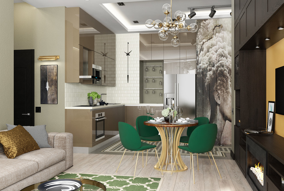 Гостиная-кухня для молодого мужчины