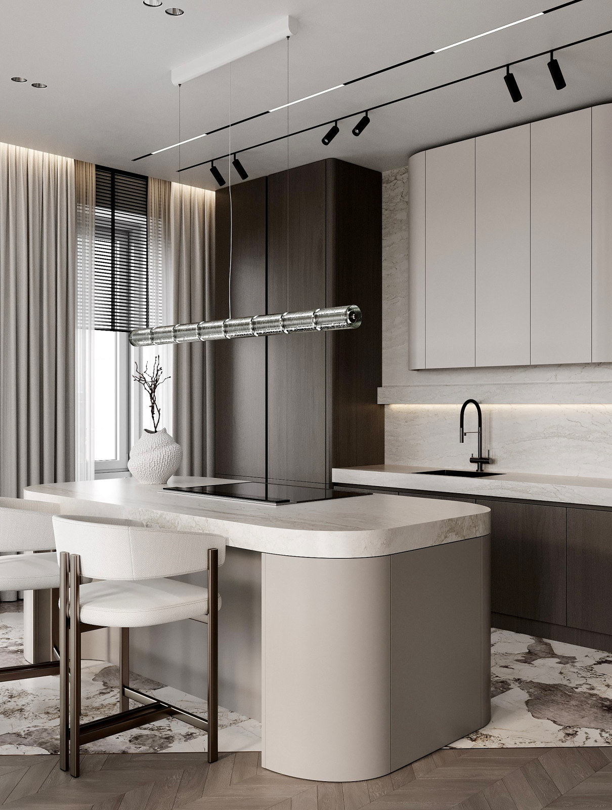 Просторная кухня-гостиная