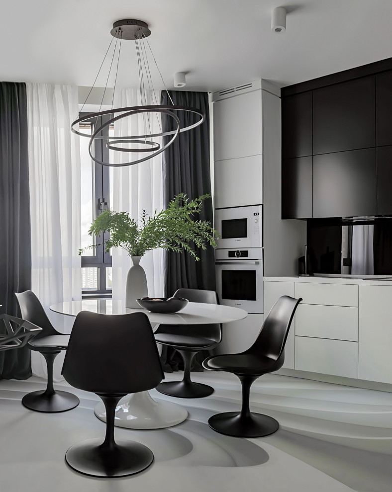 Черно белая квартира в ЖК Ясный