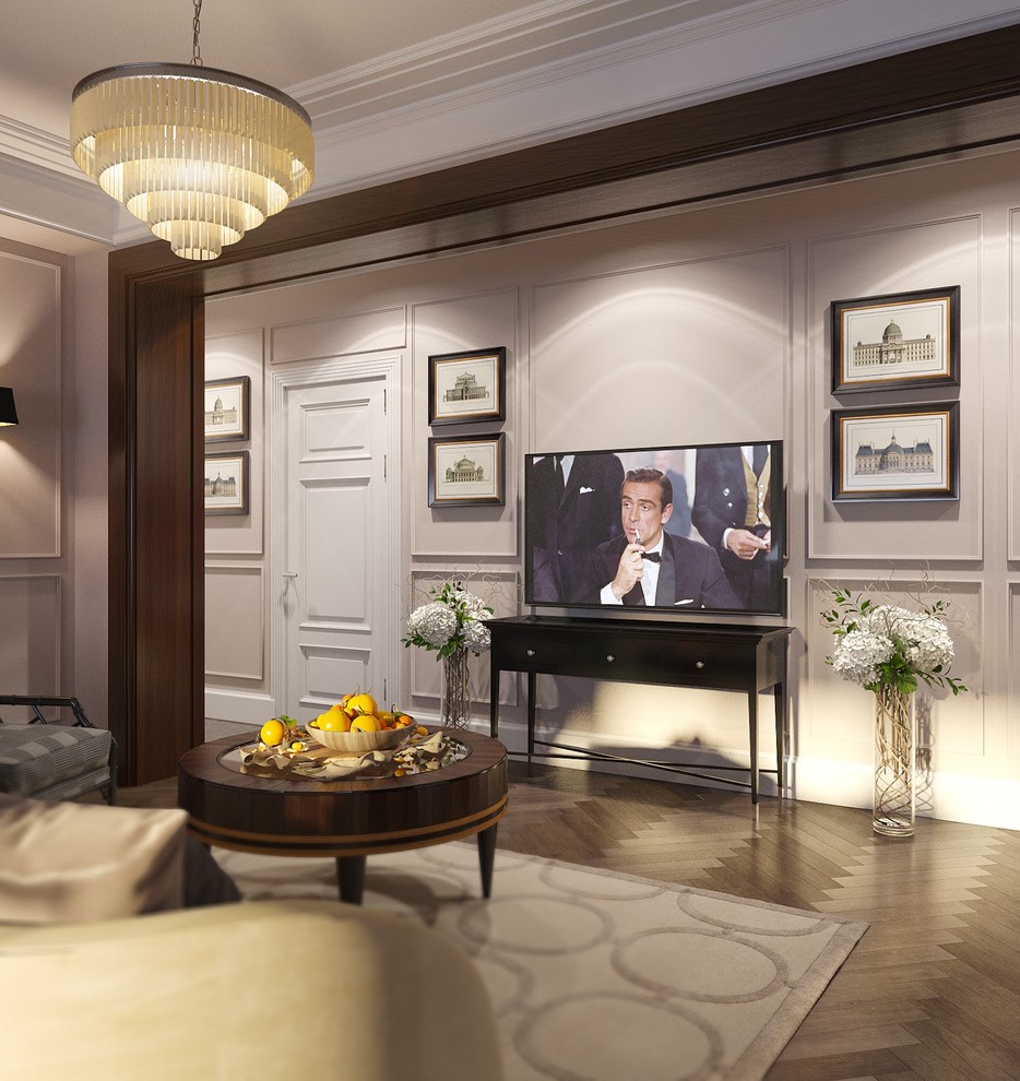 Project of Interiors at private flat at Molodogvardeyskaya Street, Moscow