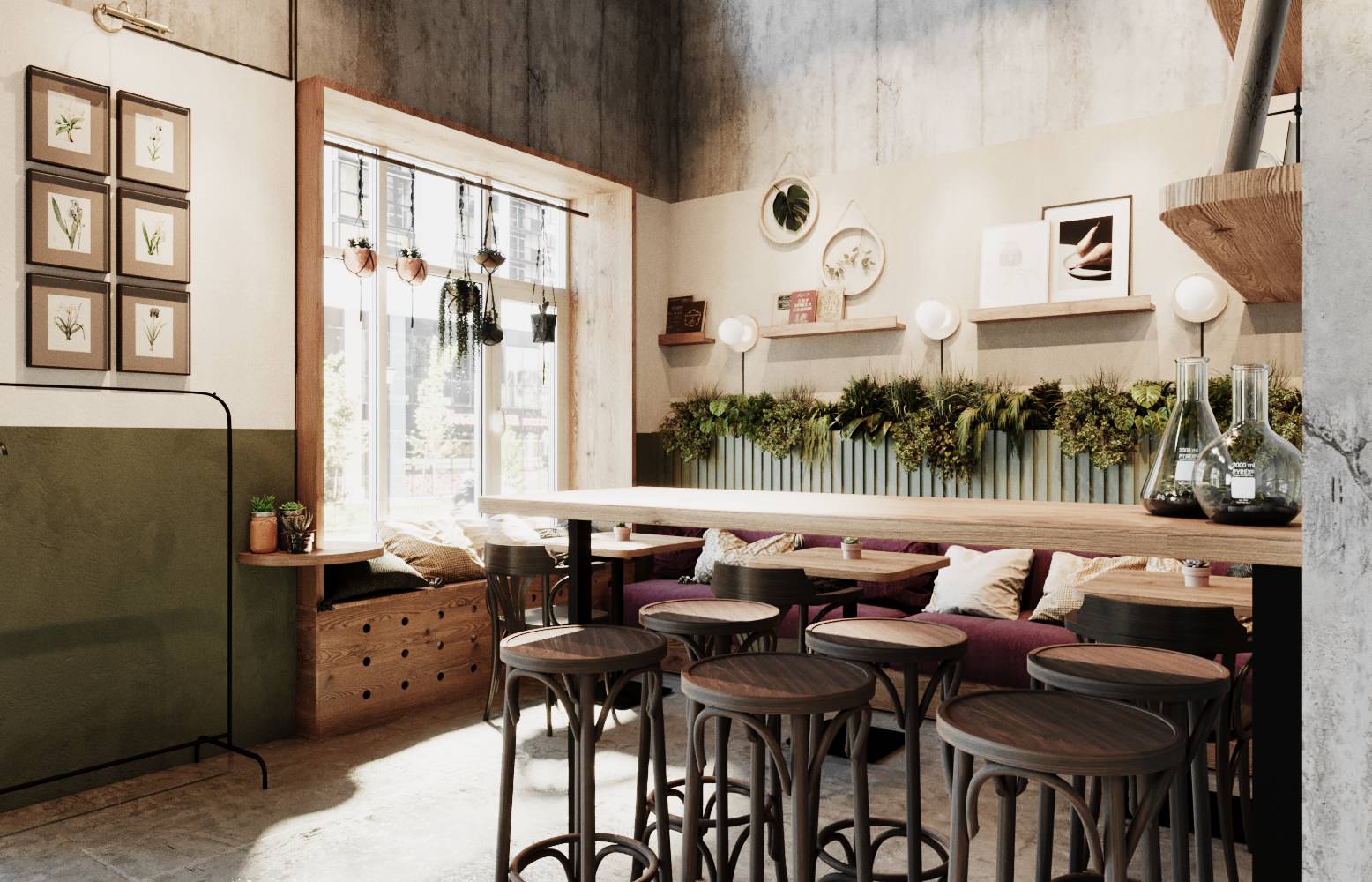 Проект кофейни-кондитерской, совмещённой с цветочным магазином