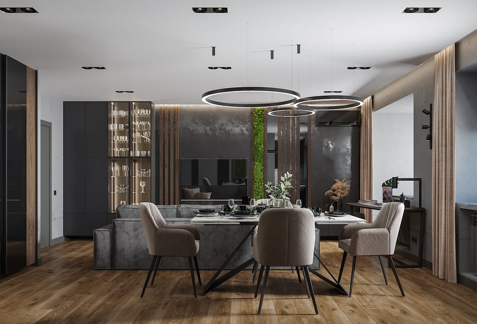 Минимализм в темно-серых тонах!