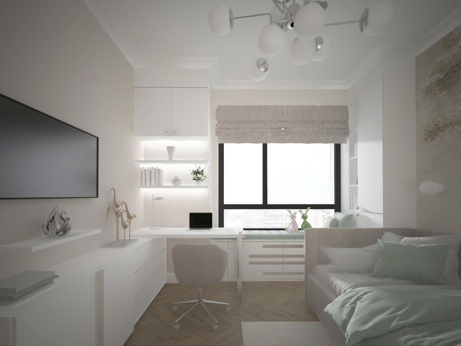 Квартира в современном стиле. ЖК "Остров"