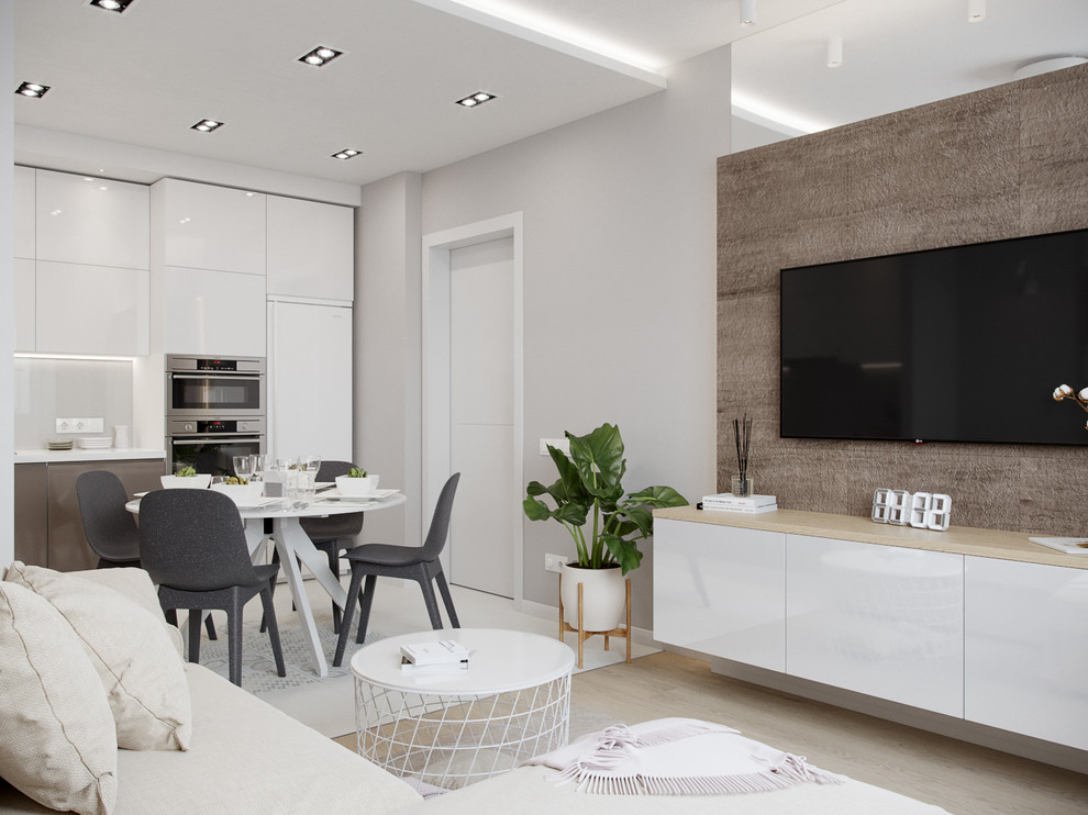 Обложка проекта: Проект кухни-гостиной в г. Сургут