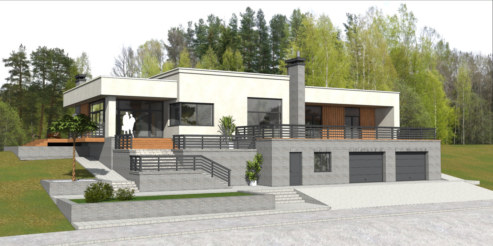 Обложка проекта: Дом на берегу озера.