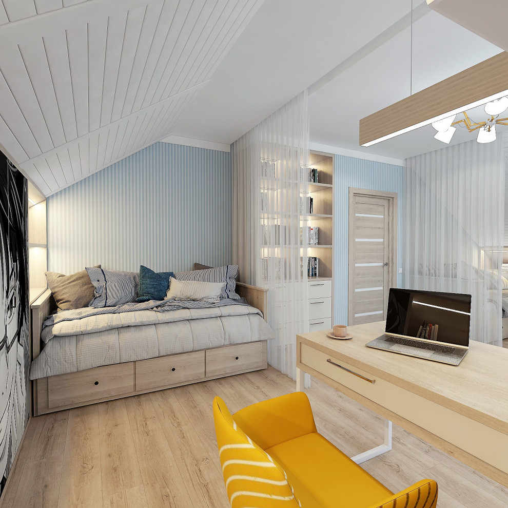 интерьер детсой и взрослой спален