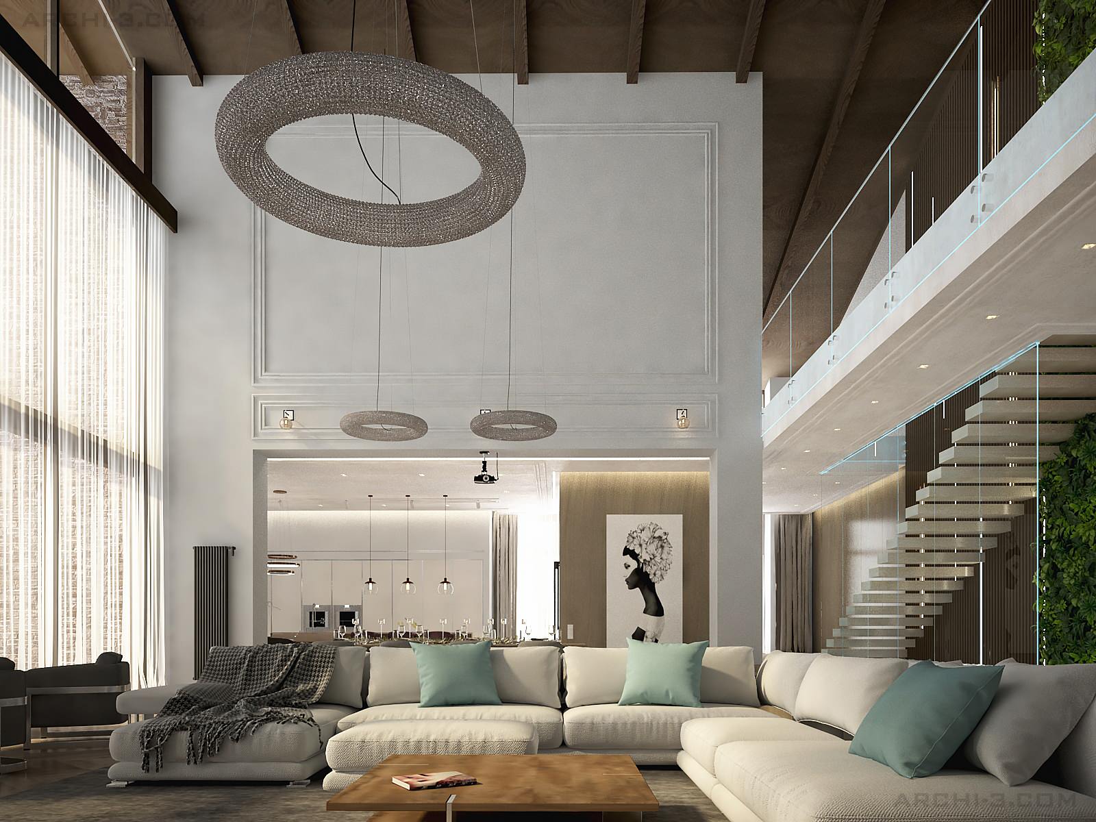 Интерьеры резиденции в Подмосковье