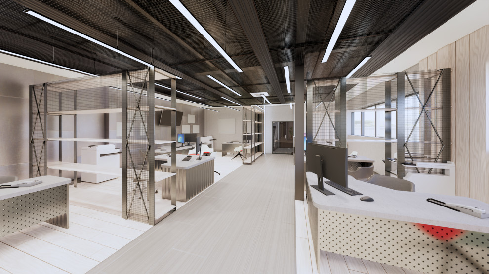 Интерьерные решения для встроенной офисной части при оконном производстве