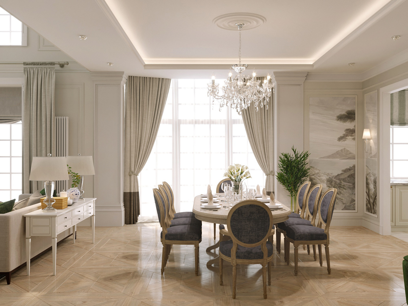 Загородный дом в классическом стиле 370 м.кв