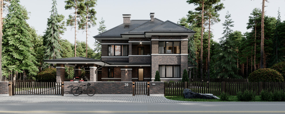 Обложка проекта: Проект фасада загородного дома в Санкт-Петербурге.