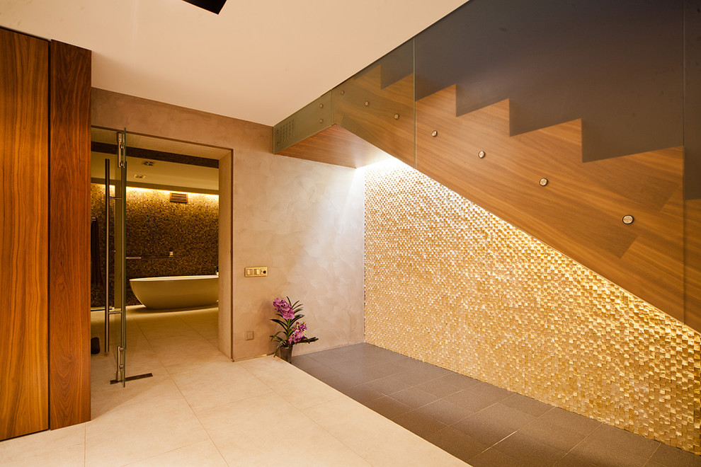 Монтаж системы центрального пылеудаления.