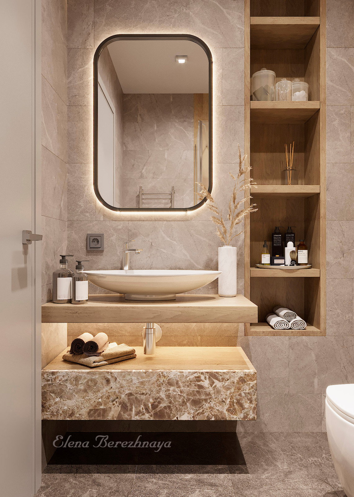 Обложка проекта: Проект маленького совмещенного санузла