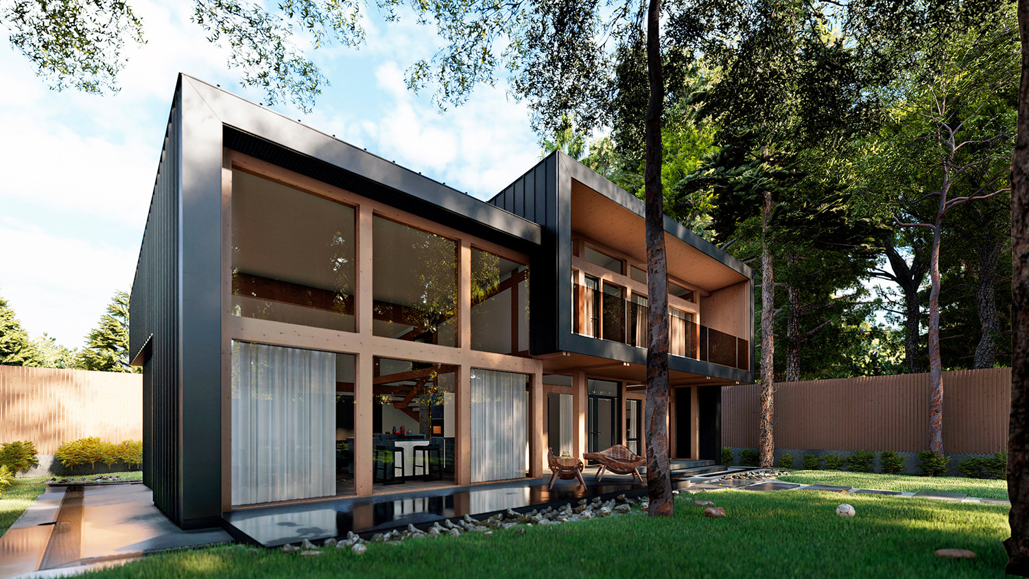 Штутгарт: фахверк с плоской кровлей