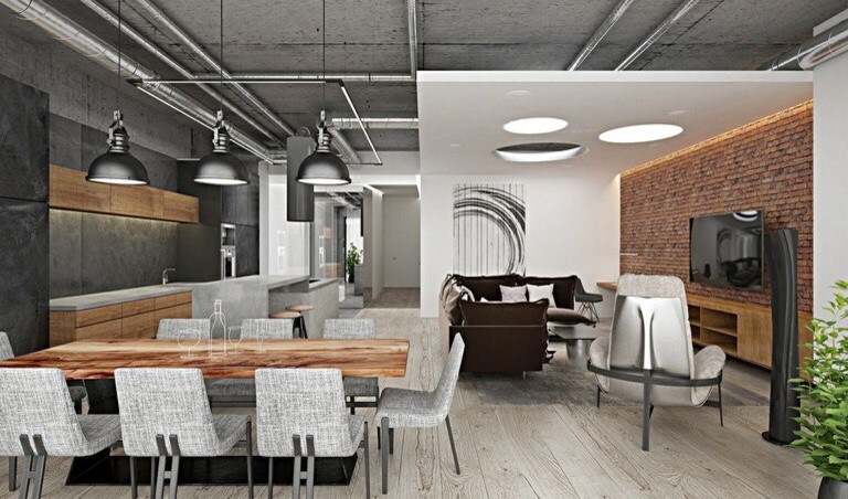 Садовые кварталы, квартира в стиле "Loft"