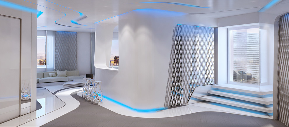 Обложка проекта: Интерьер квартиры в «космическом» стиле / Авиагородок (Санкт-Петербург)