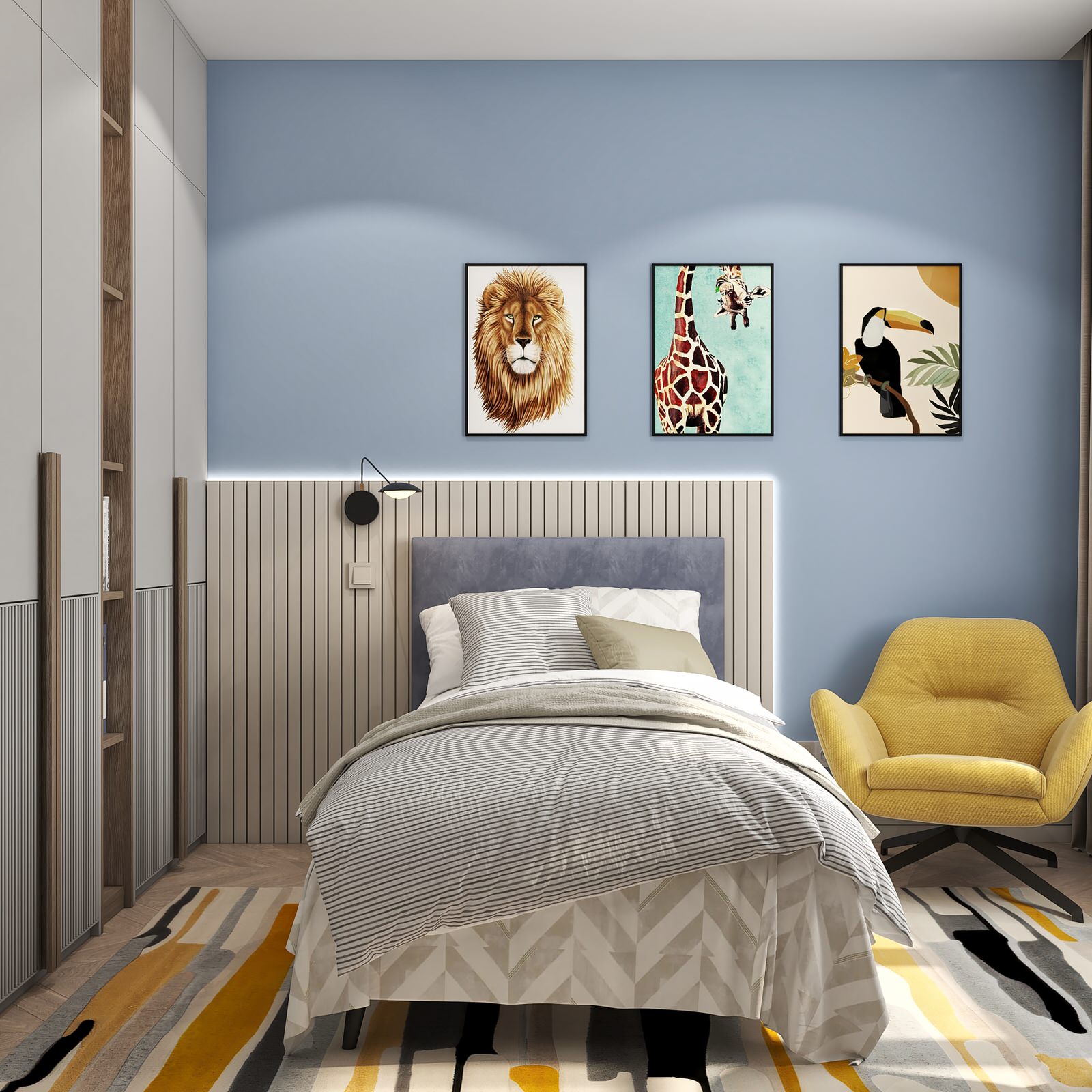 Яркая и спортивная квартира