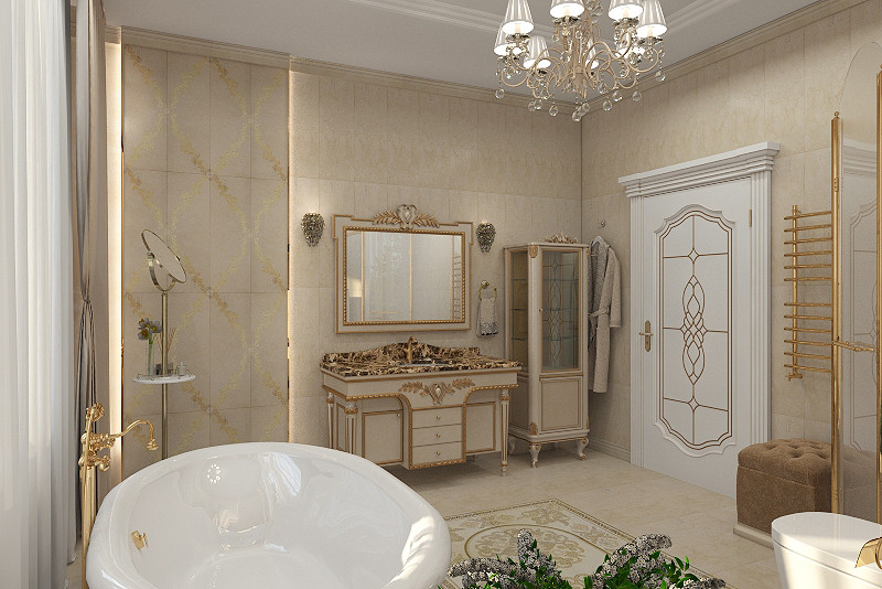 Санузел в классическом стиле