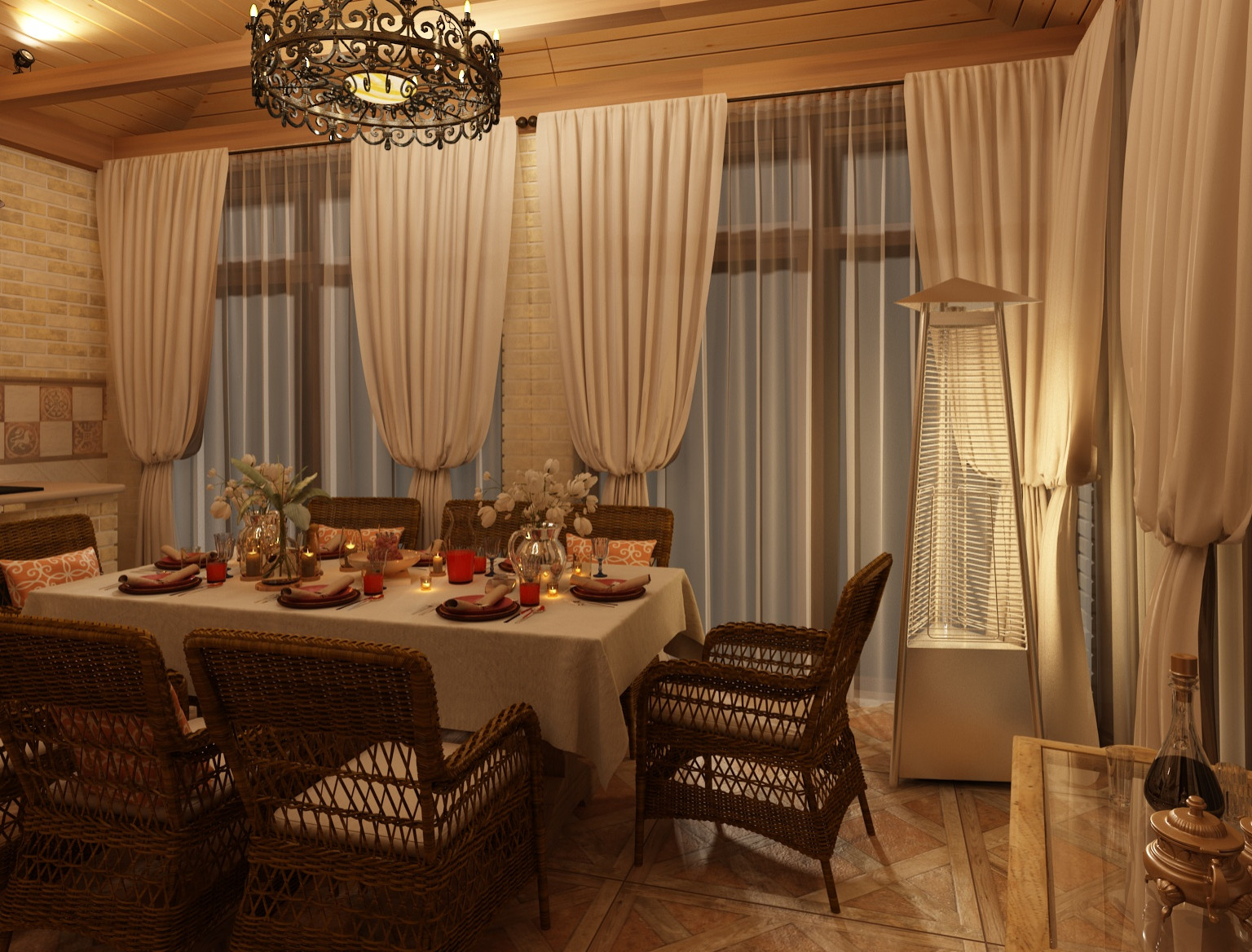 Зона барбекю. Банный комплекс. Частный проект г. Краснодар