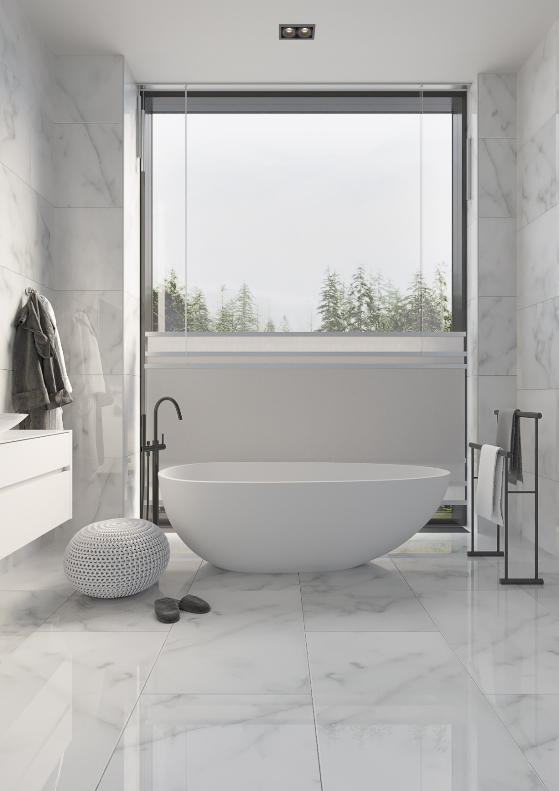 Ванная комната с окном