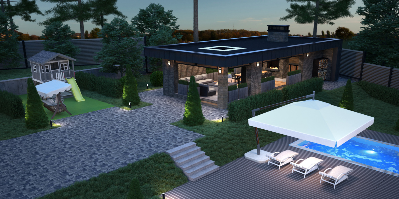 Дизайн проект благоустройства участка