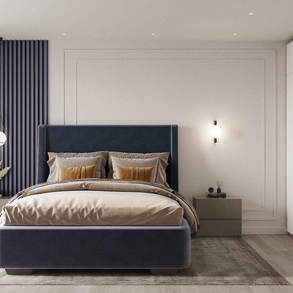 Обложка проекта: синяя спальня