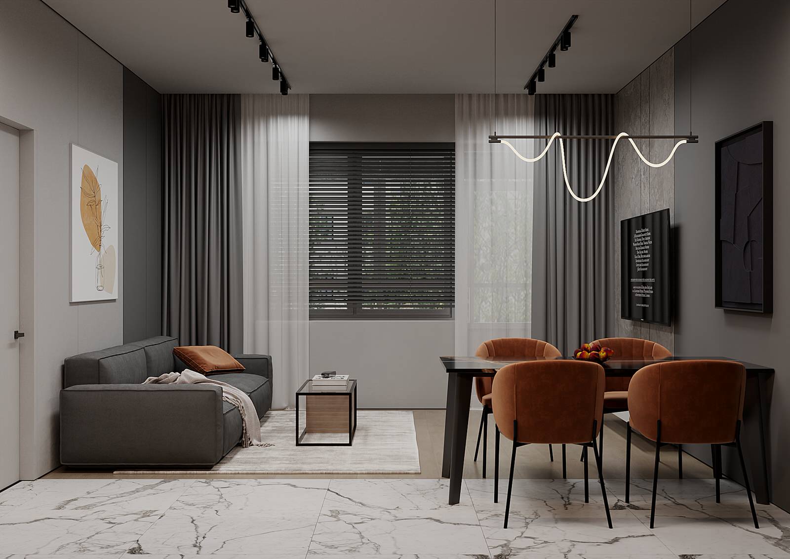Дизайн-проект квартиры 70 м² в ЖК "DOK" | Тюмень