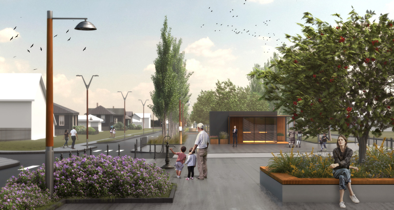 Благоустройство аллеи в историческом поселении Колывань