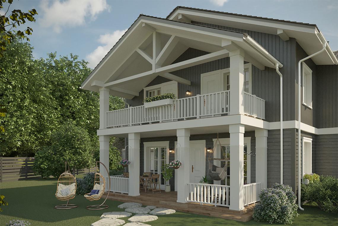 Обложка проекта: Загородный дом с баней