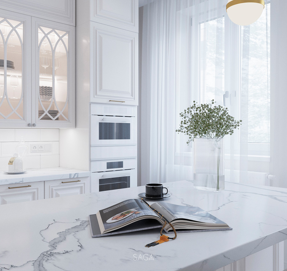 Дизайн интерьера кухни-столовой в частном жилом доме