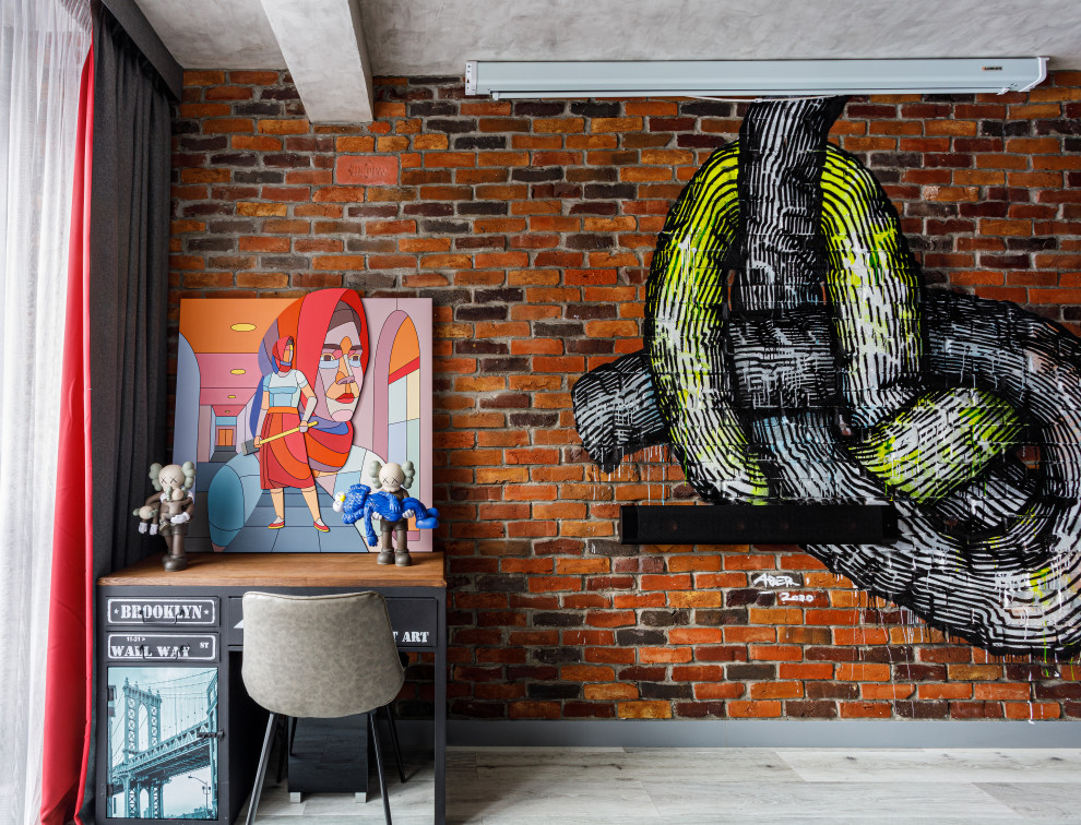 Яркий лофт для ценителя современного искусства