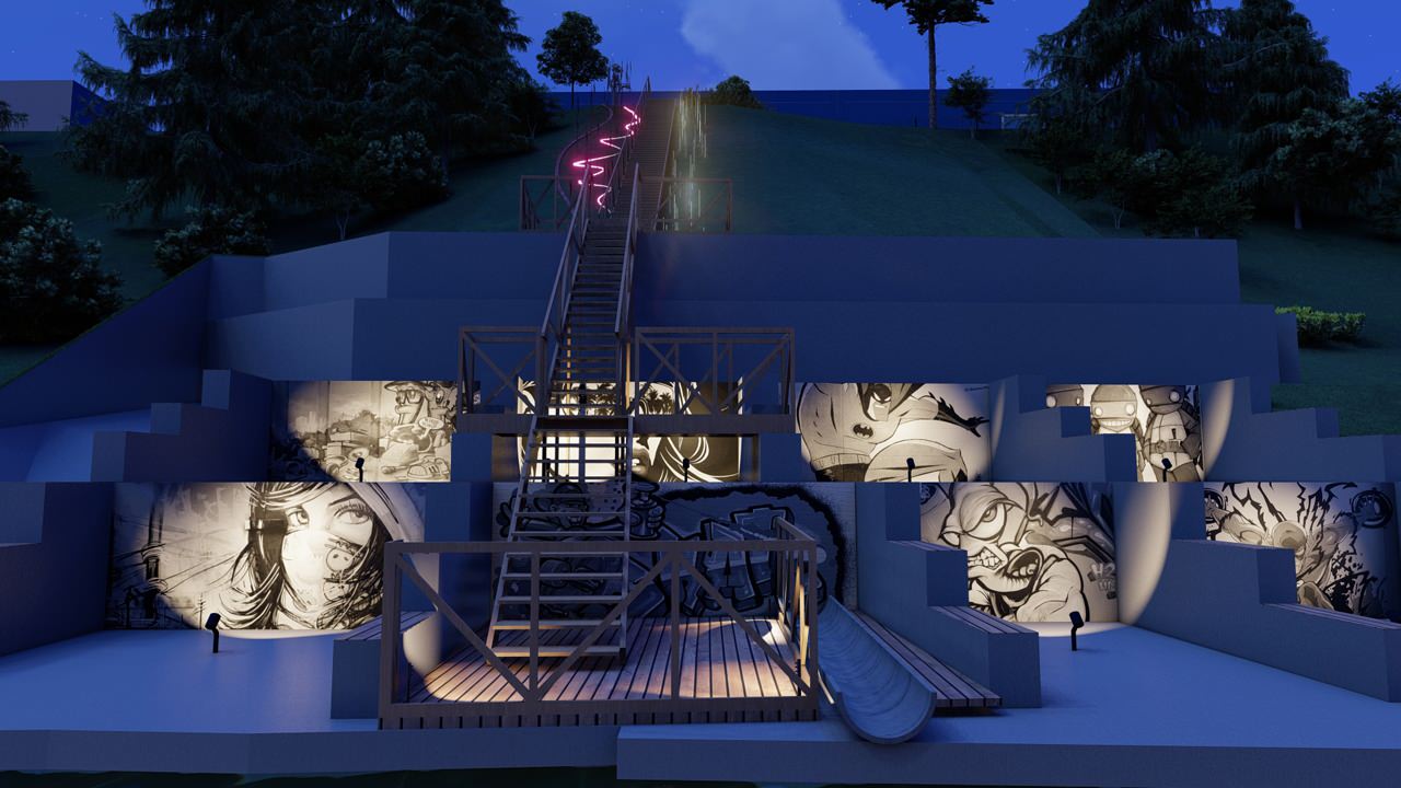 Спуск к воде возле реки