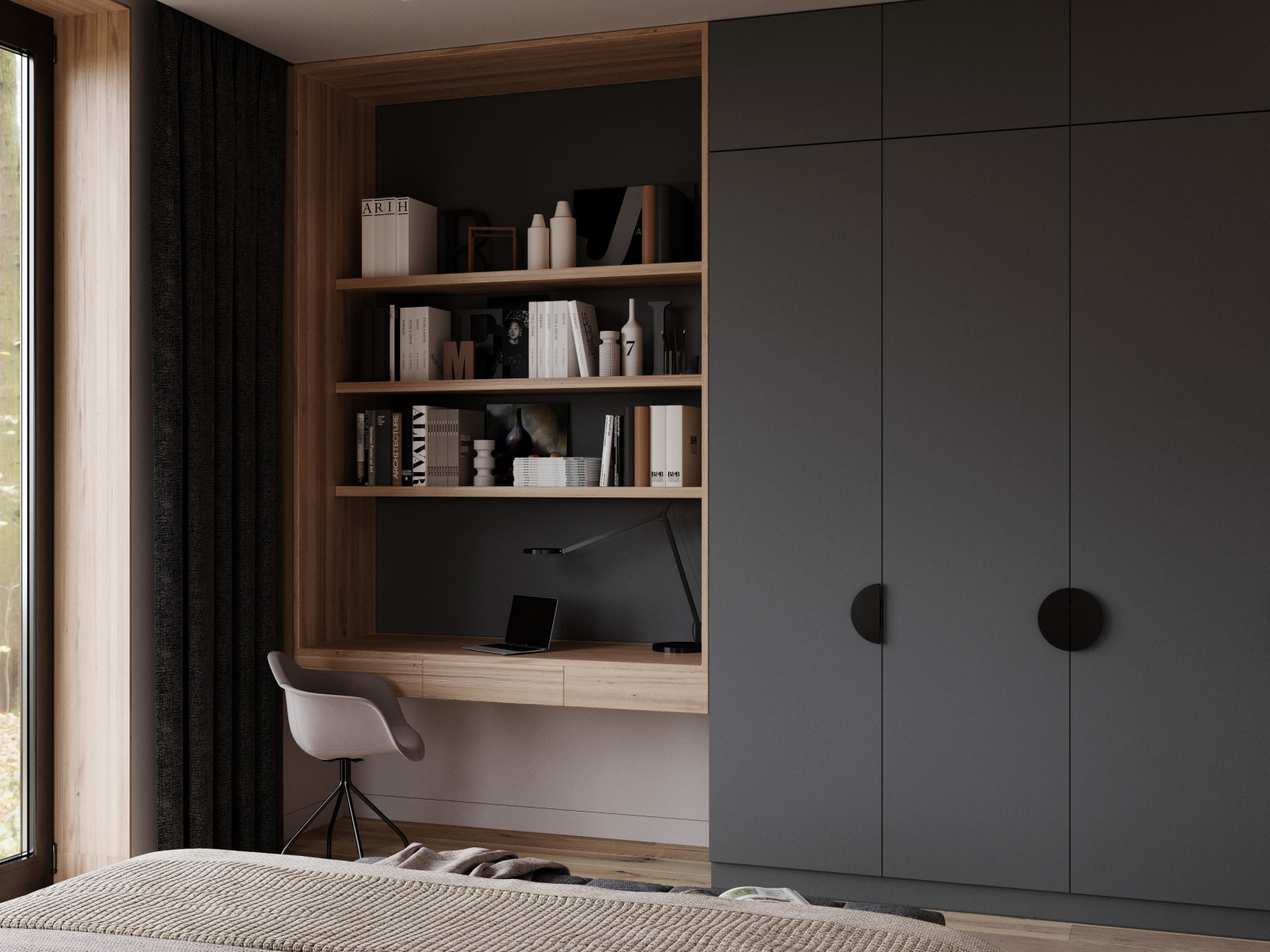 Дом в Репинских усадьбах. Мастер-спальня