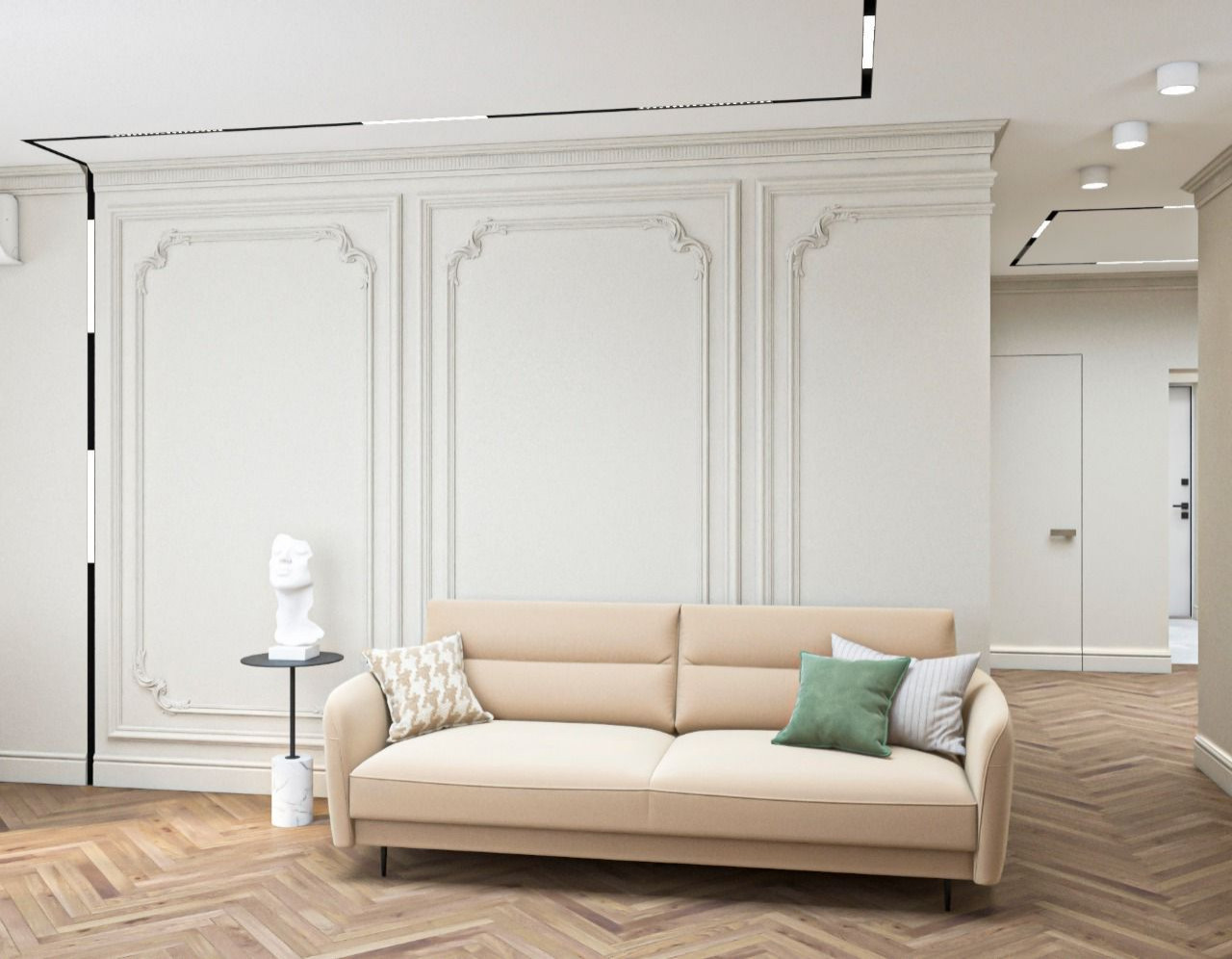 Просторная квартира с гостевой в классическом стиле