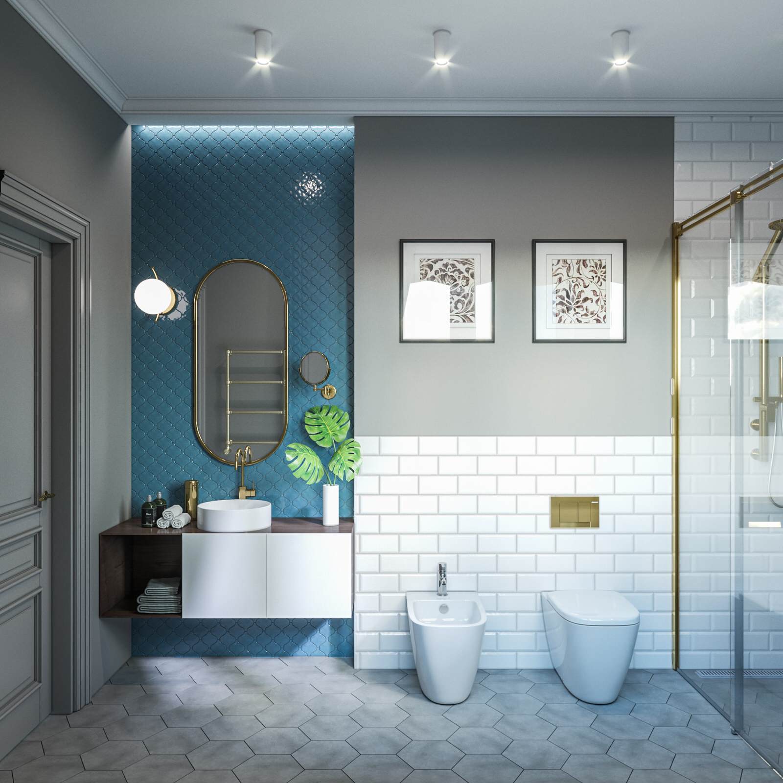 Дизайн коттеджа в неоклассическом стиле 260 кв.м. (2018 год)