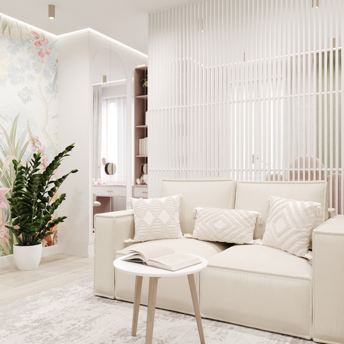 Обложка проекта: Детская-гостиная в квартире ЖК "Юг"