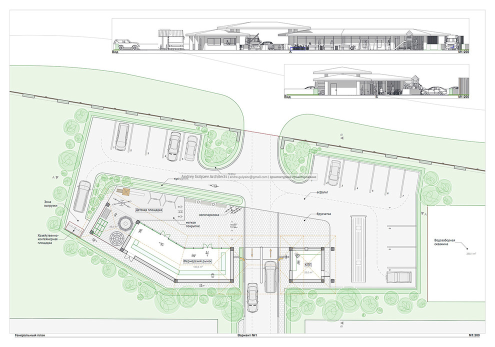 V1 plans, elevations