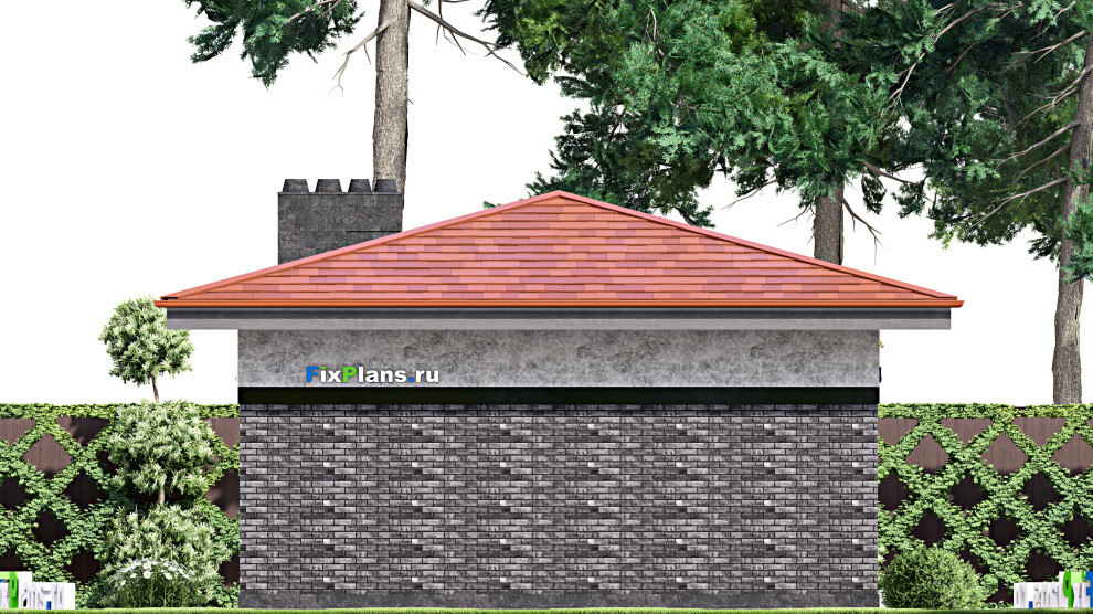 Проект одноэтажного дома 7х9м S42м2 F-15047