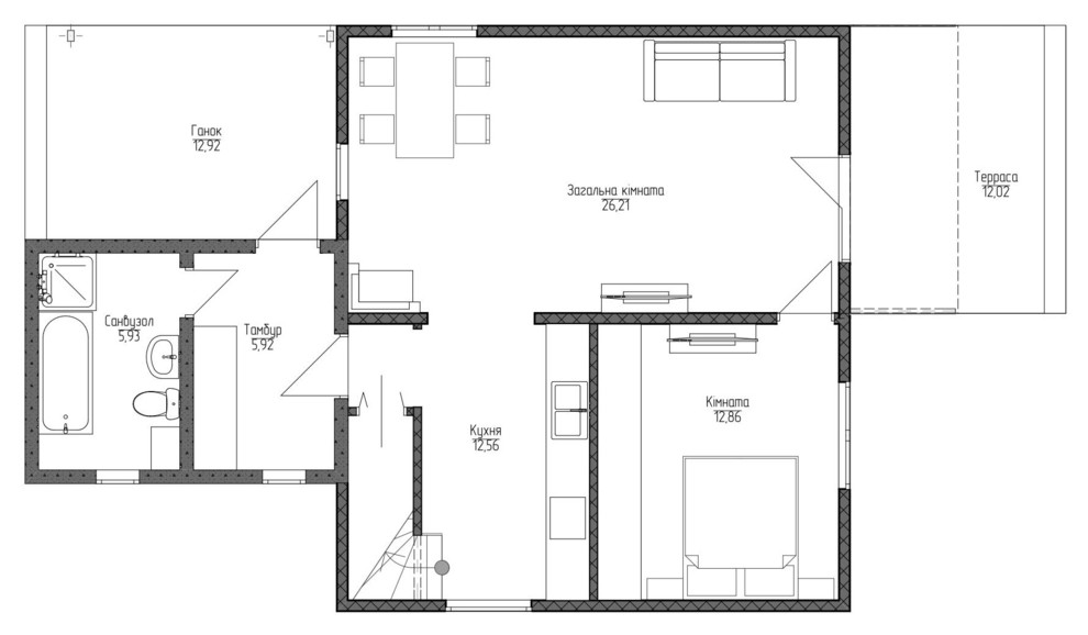 Уютный дом с мансардным этажом – 107,7 кв.м.