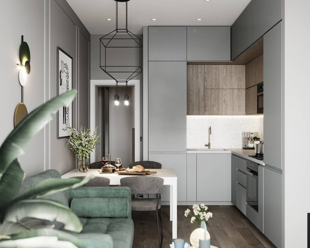 Проект кухни-гостиной 18 кв.м.