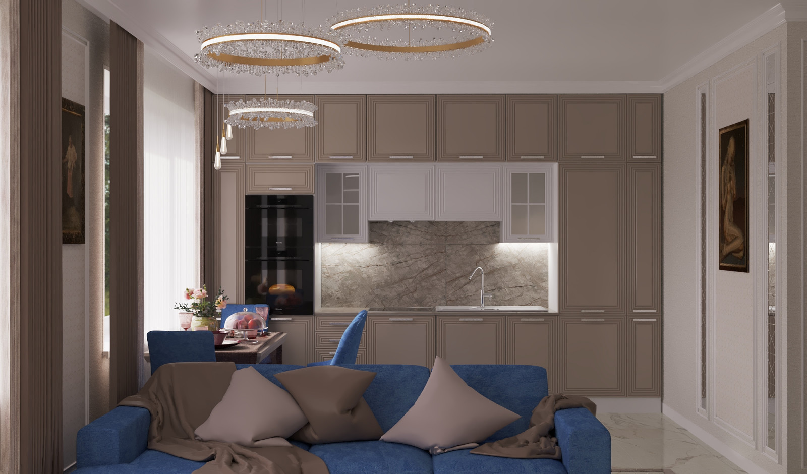 Обложка проекта: Дизайн проект двухкомнатной квартиры ЖК Летний Сад