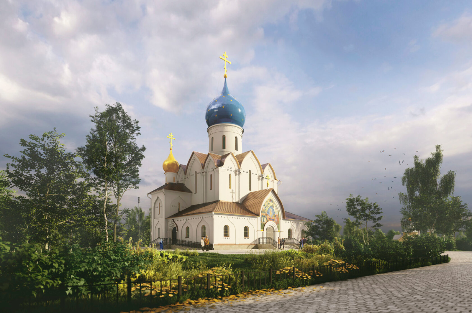 Храм Успения Пресвятой Богородицы и объекты внешней инфраструктуры Мужского мона