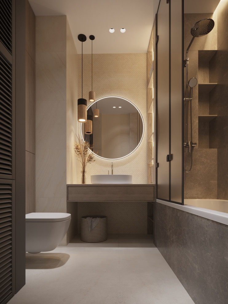 Дизайн проект однокомнатной квартиры в темных оттенках