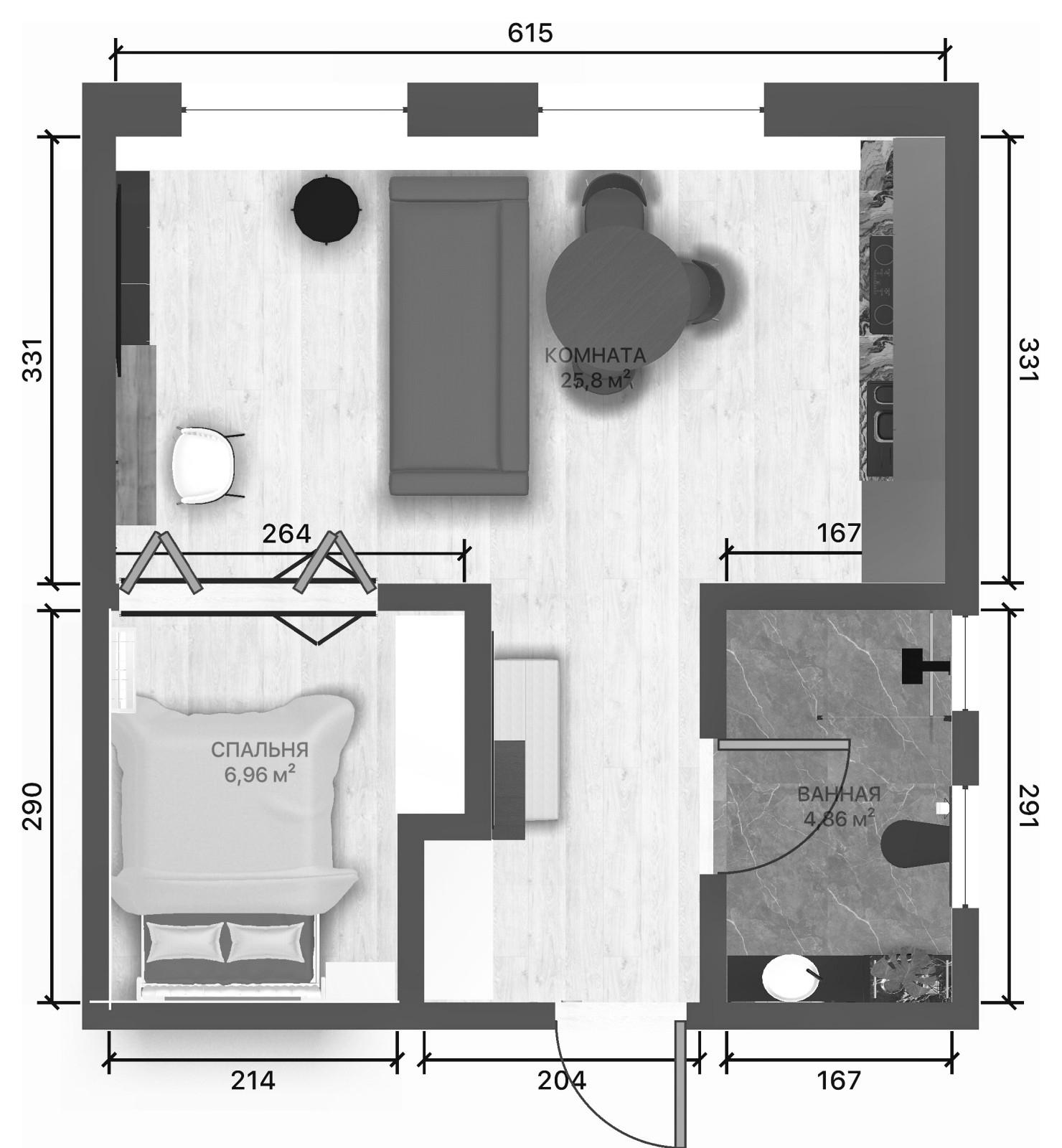 Обложка проекта: Дизайн-проект квартиры.
