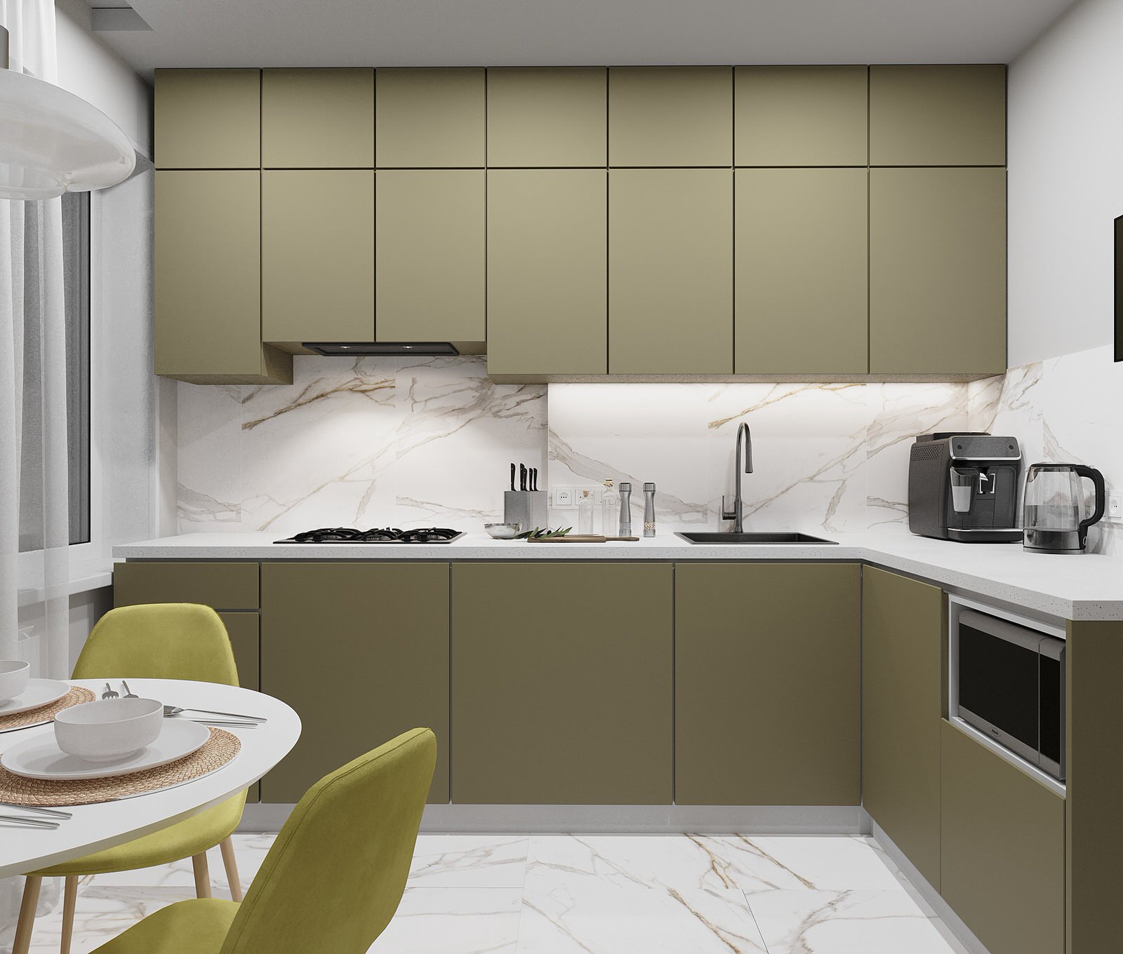 Кухня 8м2 + прихожая 10м2