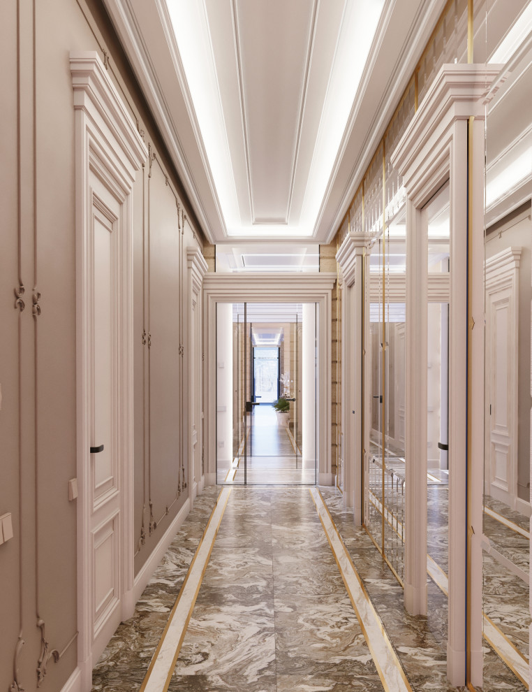 Загородный дом из бруса, Неоклассика