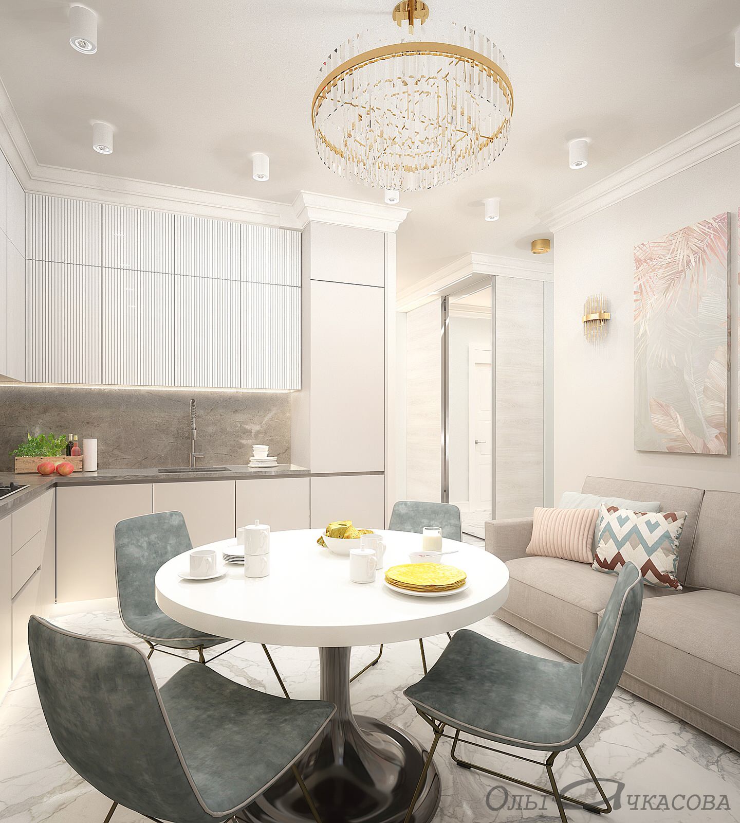 проект квартиры в Москве для семьи из четырех человек