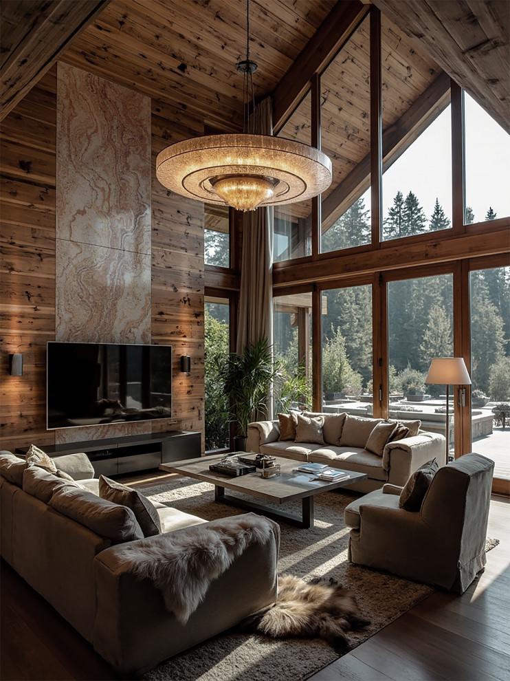 Интерьеры в деревянном доме