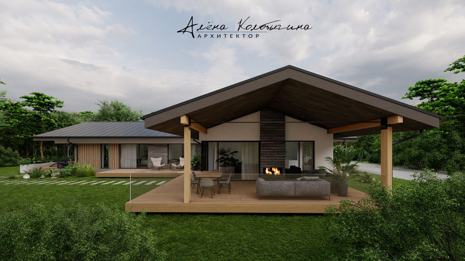 Проект  дома 220. м.кв в скандинавском стиле.