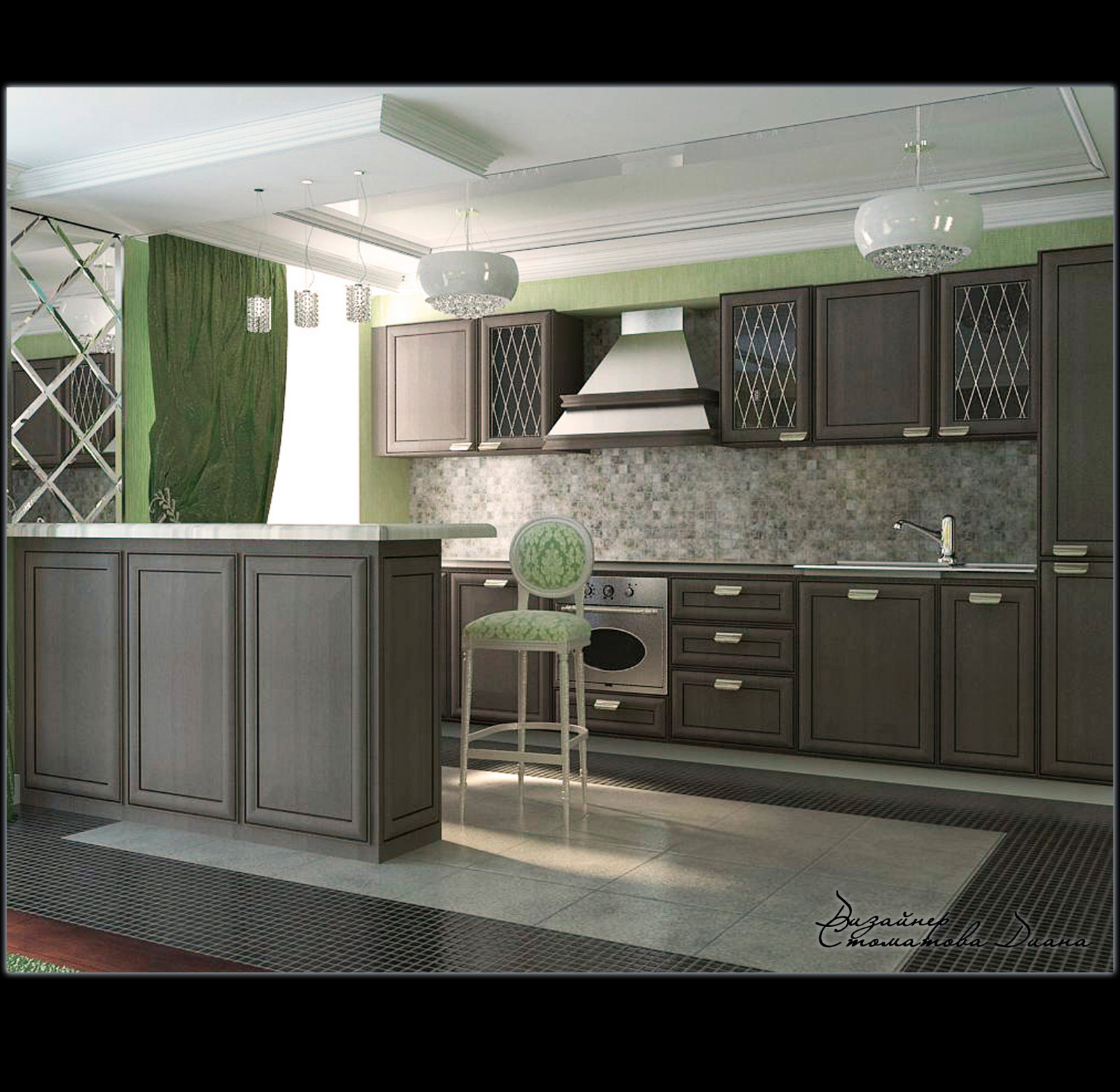 Квартира "классика в зеленом"