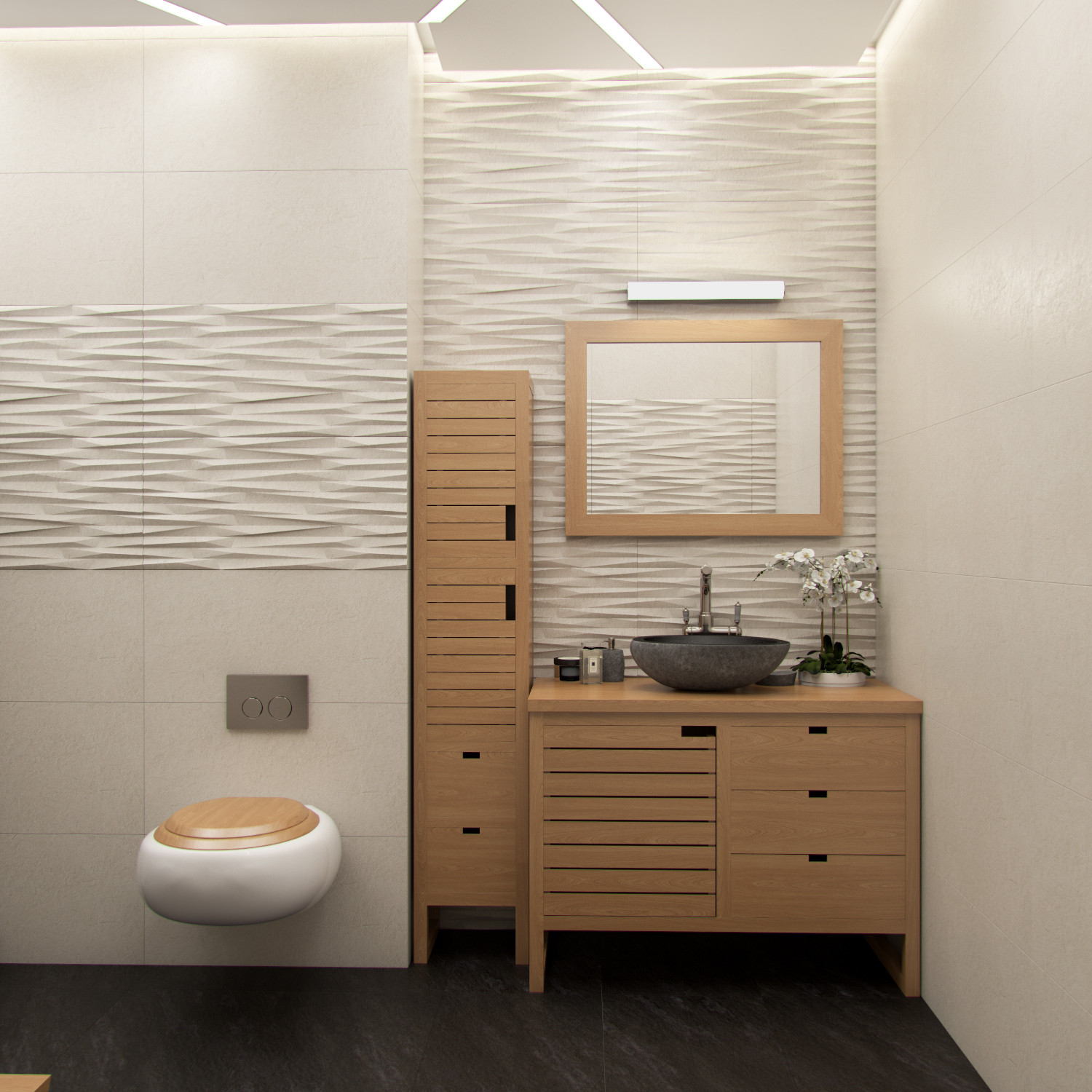 Дизайн санузла в квартиру в ЖК Имеретинский